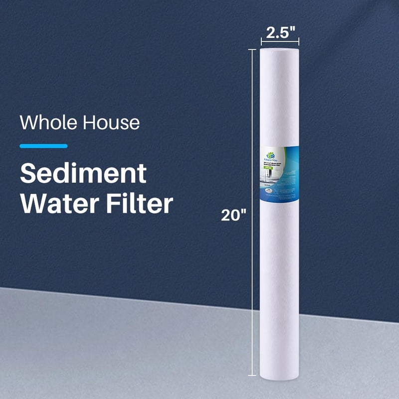 CFS â€“ 4 Pack Spun Sediment Water Filter Cartridges Compatible with EV953420, 13459 Models â€“ Remove Bad Taste and Odor â€“ Whole House Replacement Filter Cartridge â€“ 5 Micron â€“ 20" x 2.5" - Image 5